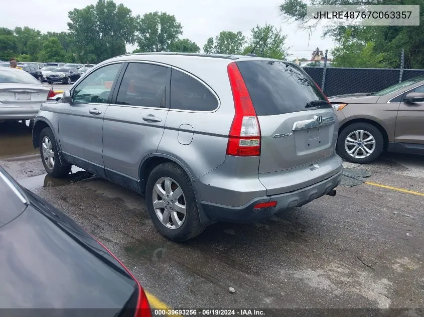 2007 Honda Cr-V Ex-L VIN: JHLRE48767C063357 Lot: 39693256