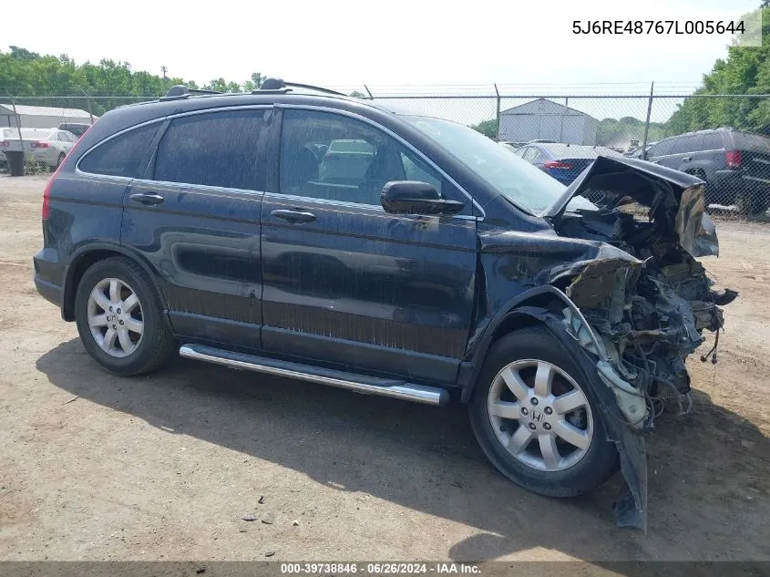 5J6RE48767L005644 2007 Honda Cr-V Ex-L