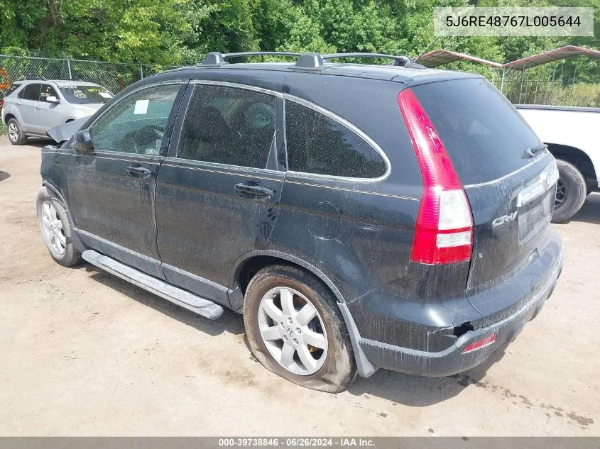 2007 Honda Cr-V Ex-L VIN: 5J6RE48767L005644 Lot: 39738846