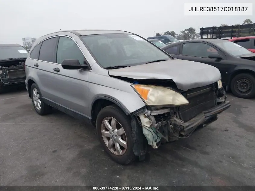 JHLRE38517C018187 2007 Honda Cr-V Ex