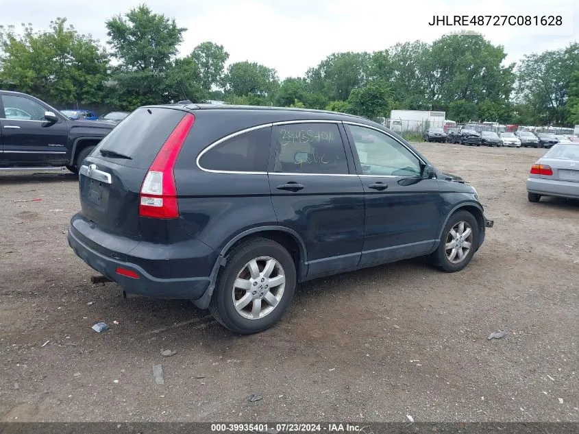 JHLRE48727C081628 2007 Honda Cr-V Ex-L