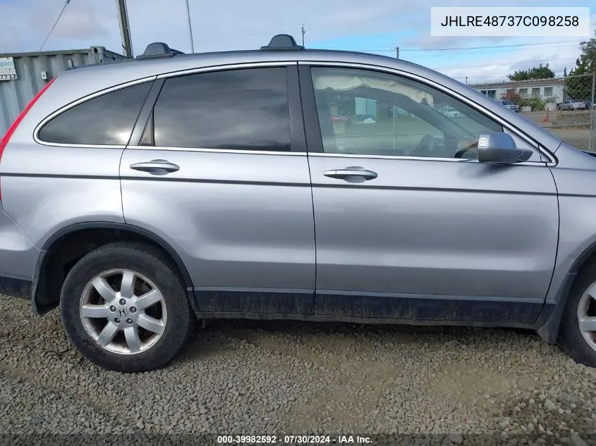 JHLRE48737C098258 2007 Honda Cr-V Ex-L