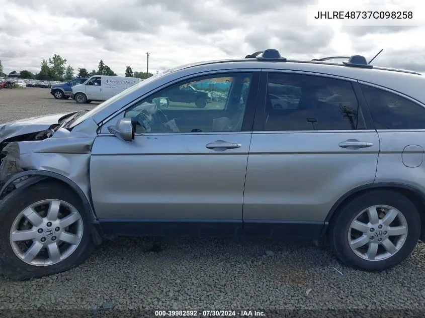 JHLRE48737C098258 2007 Honda Cr-V Ex-L