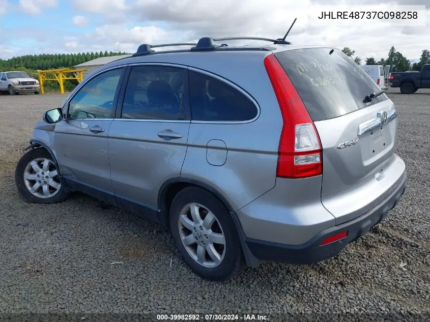 JHLRE48737C098258 2007 Honda Cr-V Ex-L