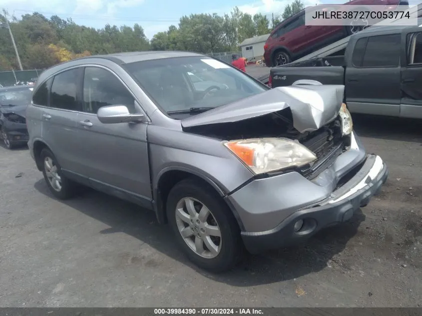 2007 Honda Cr-V Ex-L VIN: JHLRE38727C053774 Lot: 39984390