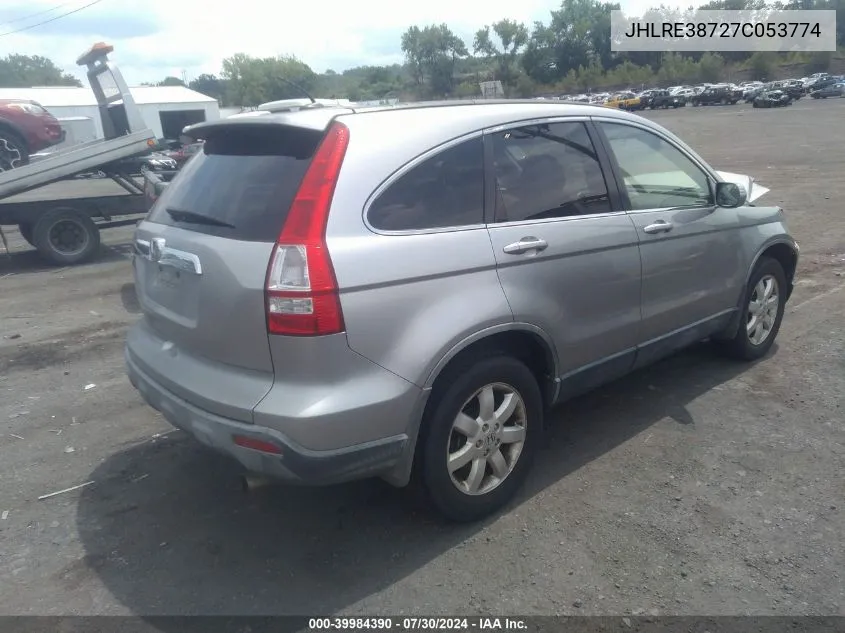 2007 Honda Cr-V Ex-L VIN: JHLRE38727C053774 Lot: 39984390