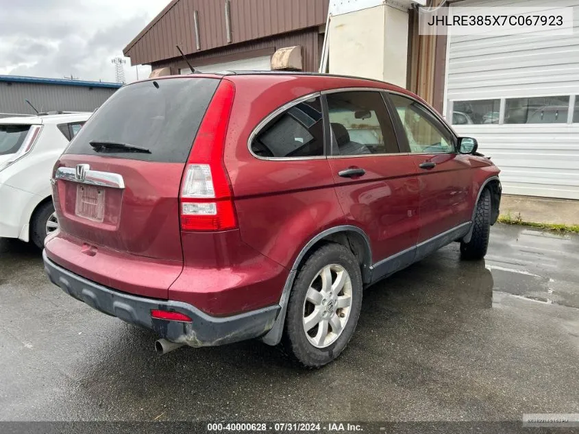 2007 Honda Cr-V Ex VIN: JHLRE385X7C067923 Lot: 40000628