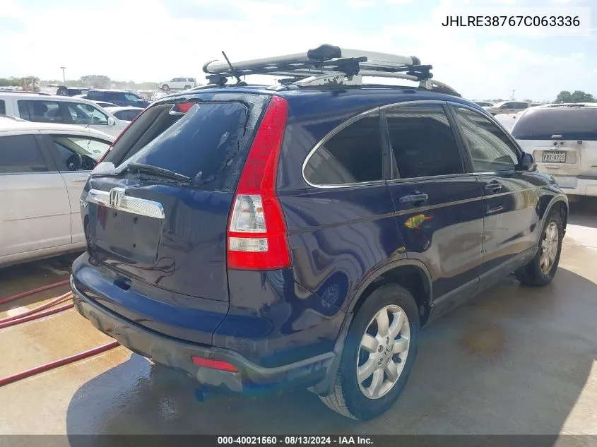 JHLRE38767C063336 2007 Honda Cr-V Ex-L