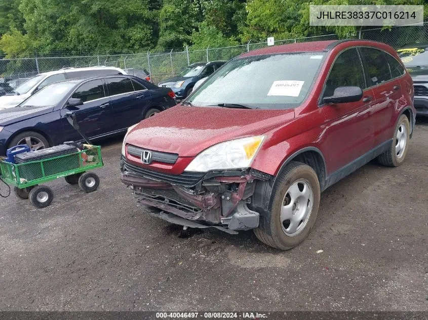 JHLRE38337C016214 2007 Honda Cr-V Lx