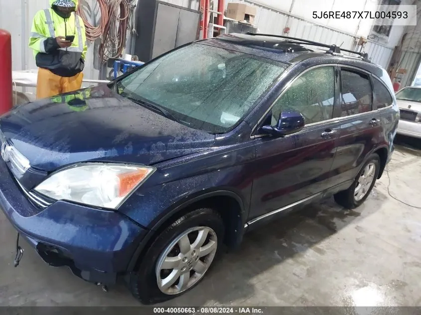 2007 Honda Cr-V Ex-L VIN: 5J6RE487X7L004593 Lot: 40050663