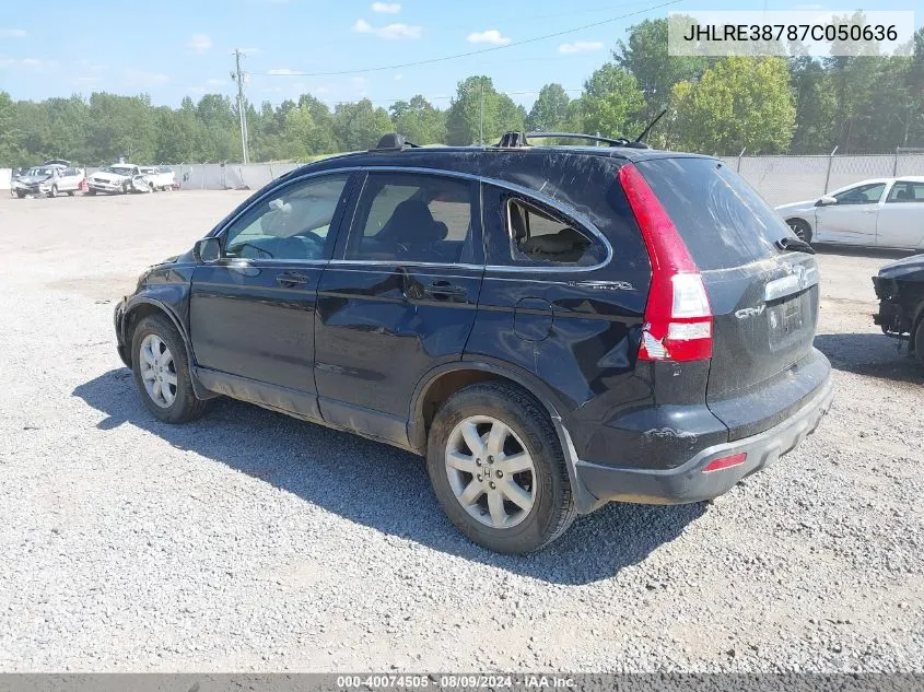 2007 Honda Cr-V Ex-L VIN: JHLRE38787C050636 Lot: 40074505