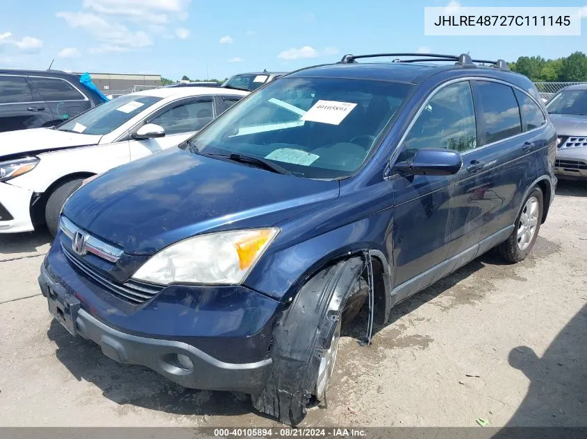 JHLRE48727C111145 2007 Honda Cr-V Ex-L