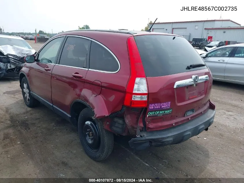 JHLRE48567C002735 2007 Honda Cr-V Ex