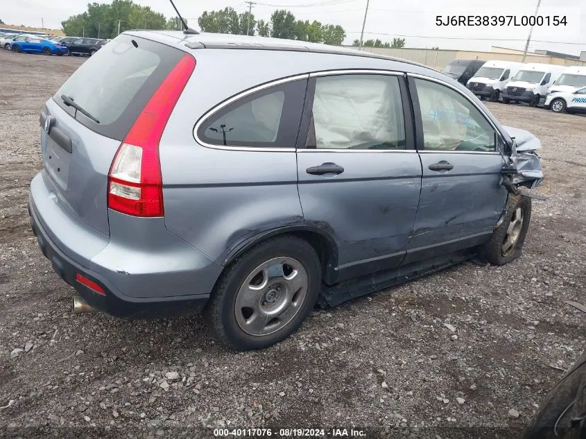 2007 Honda Cr-V Lx VIN: 5J6RE38397L000154 Lot: 40117076