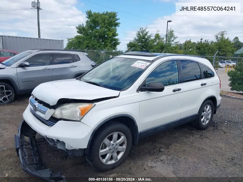 2007 Honda Cr-V Ex VIN: JHLRE48557C064241 Lot: 40135158