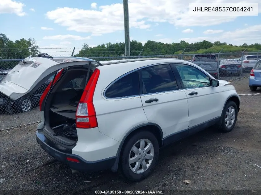 2007 Honda Cr-V Ex VIN: JHLRE48557C064241 Lot: 40135158