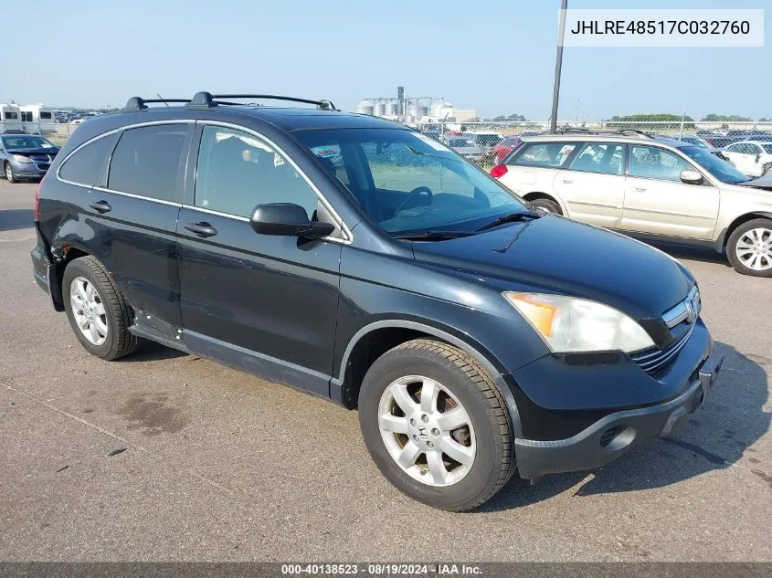 2007 Honda Cr-V Ex VIN: JHLRE48517C032760 Lot: 40138523