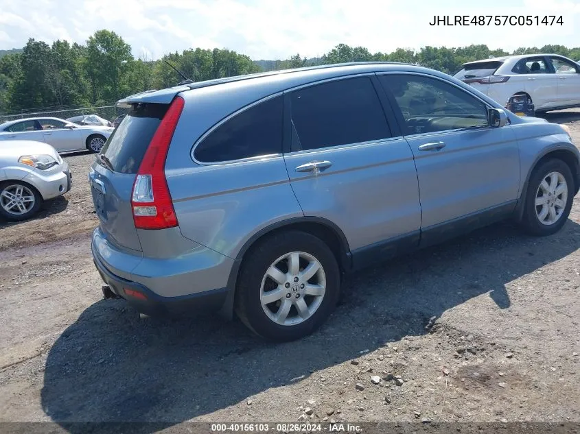 JHLRE48757C051474 2007 Honda Cr-V Ex-L