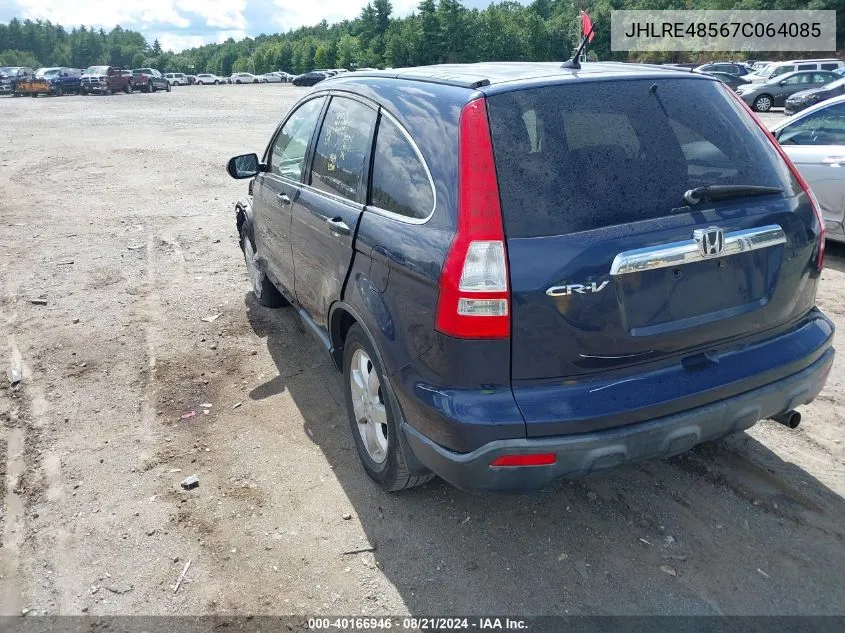 2007 Honda Cr-V Ex VIN: JHLRE48567C064085 Lot: 40166946