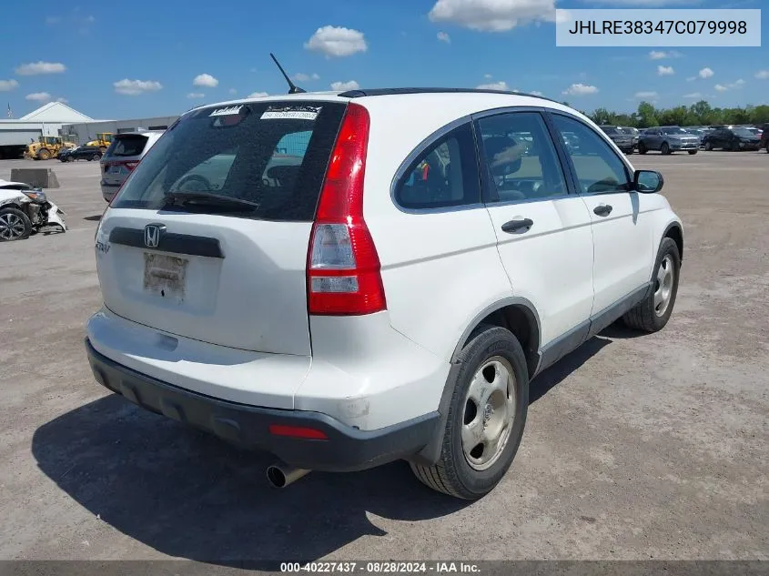 JHLRE38347C079998 2007 Honda Cr-V Lx