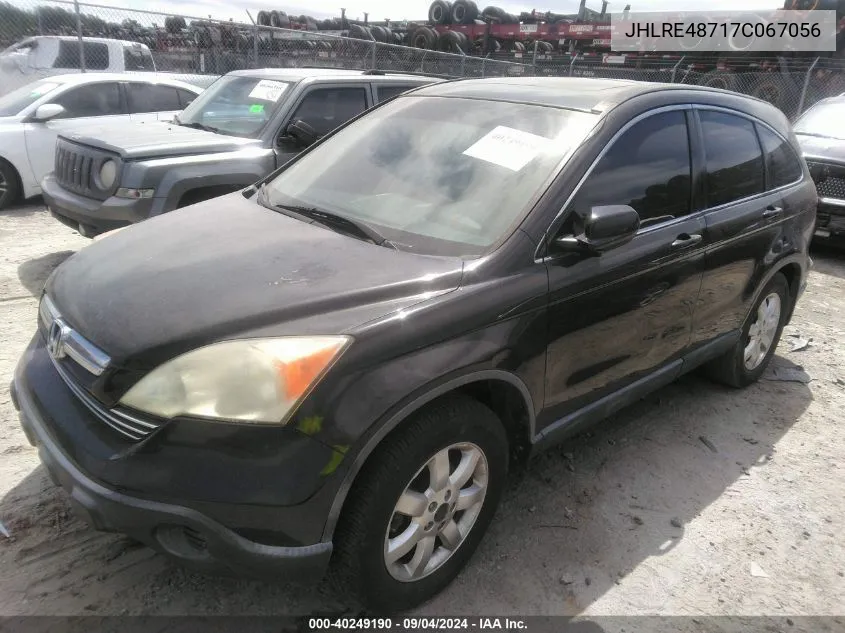 2007 Honda Cr-V Exl VIN: JHLRE48717C067056 Lot: 40249190