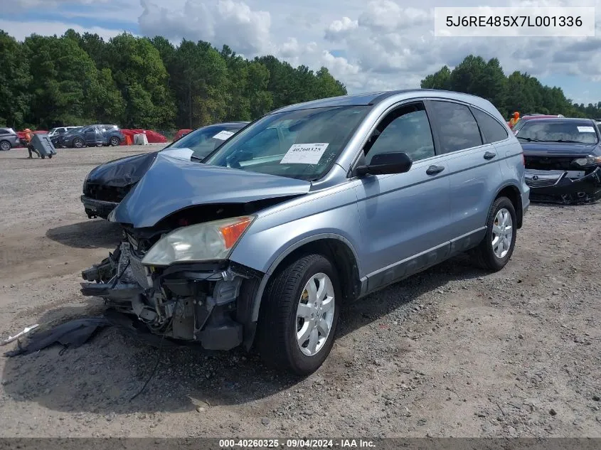 2007 Honda Cr-V Ex VIN: 5J6RE485X7L001336 Lot: 40260325