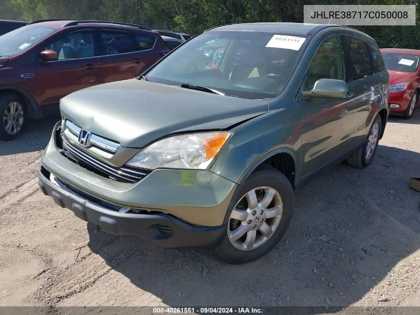 2007 Honda Cr-V Ex-L VIN: JHLRE38717C050008 Lot: 40261551