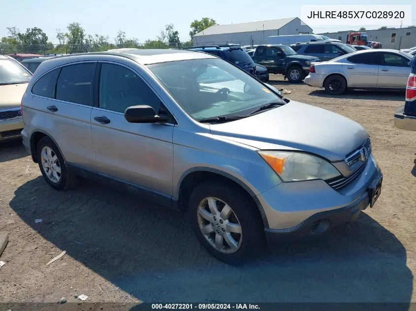 JHLRE485X7C028920 2007 Honda Cr-V Ex