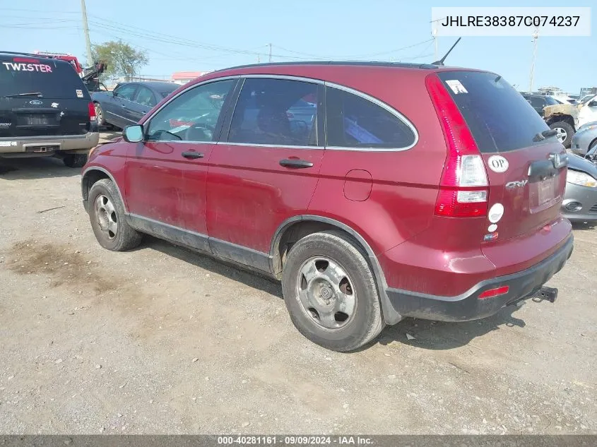 JHLRE38387C074237 2007 Honda Cr-V Lx