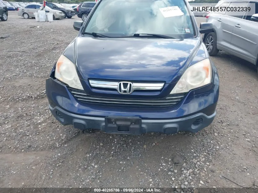 2007 Honda Cr-V Ex VIN: JHLRE48557C032339 Lot: 40285786