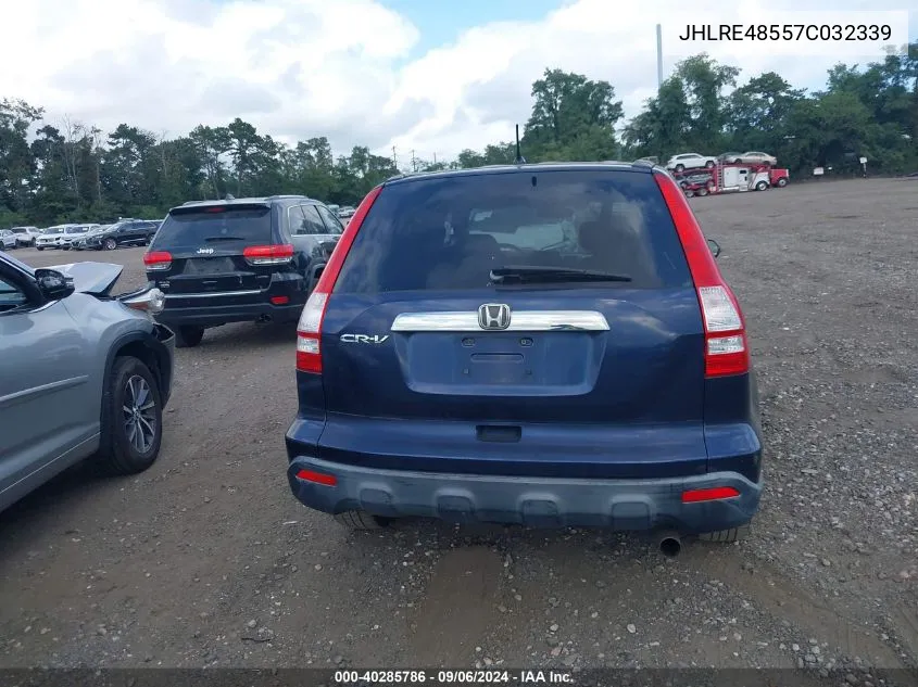 2007 Honda Cr-V Ex VIN: JHLRE48557C032339 Lot: 40285786