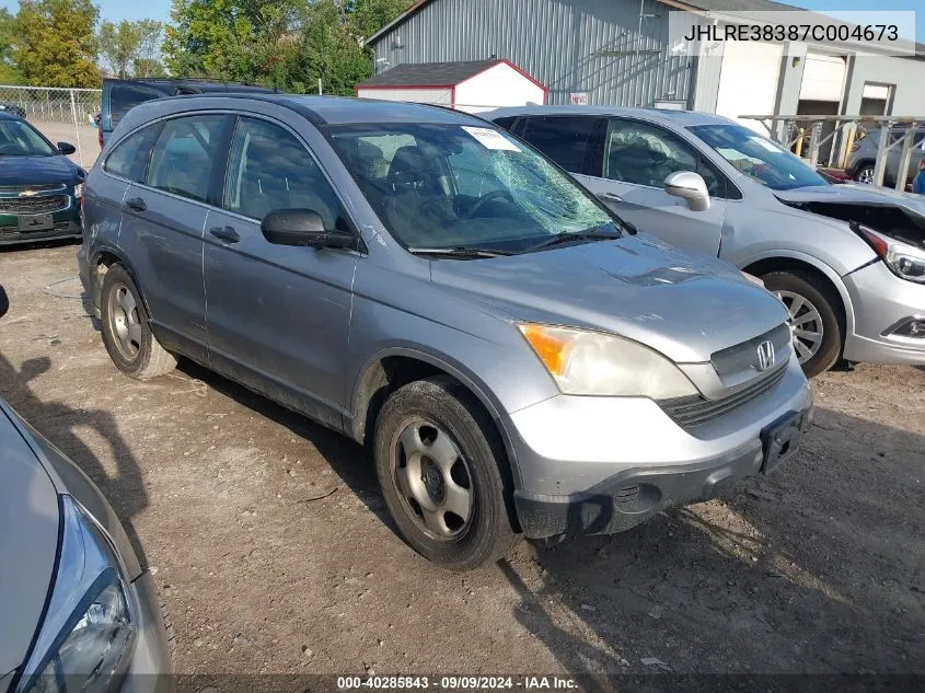 2007 Honda Cr-V Lx VIN: JHLRE38387C004673 Lot: 40285843