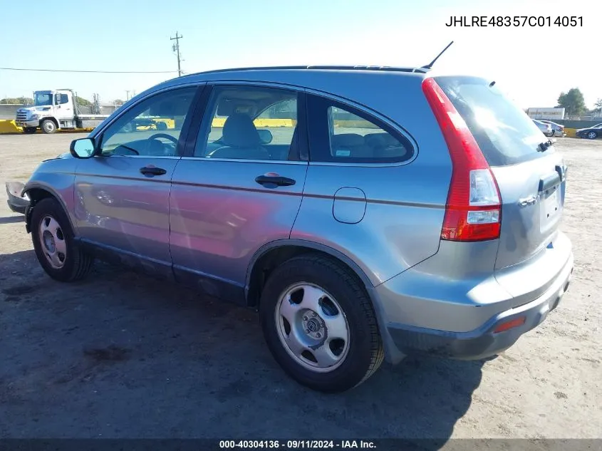 2007 Honda Cr-V Lx VIN: JHLRE48357C014051 Lot: 40304136