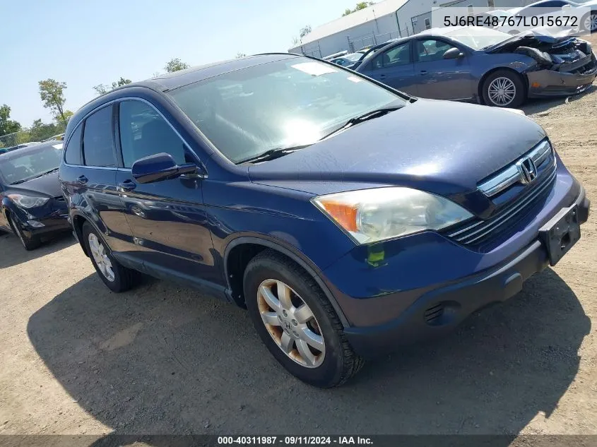 2007 Honda Cr-V Exl VIN: 5J6RE48767L015672 Lot: 40311987