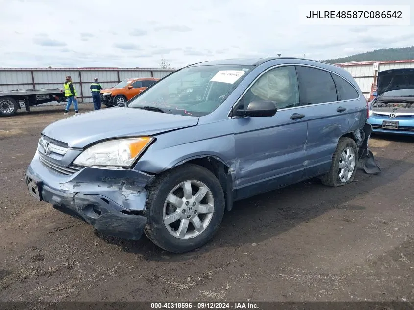 JHLRE48587C086542 2007 Honda Cr-V Ex