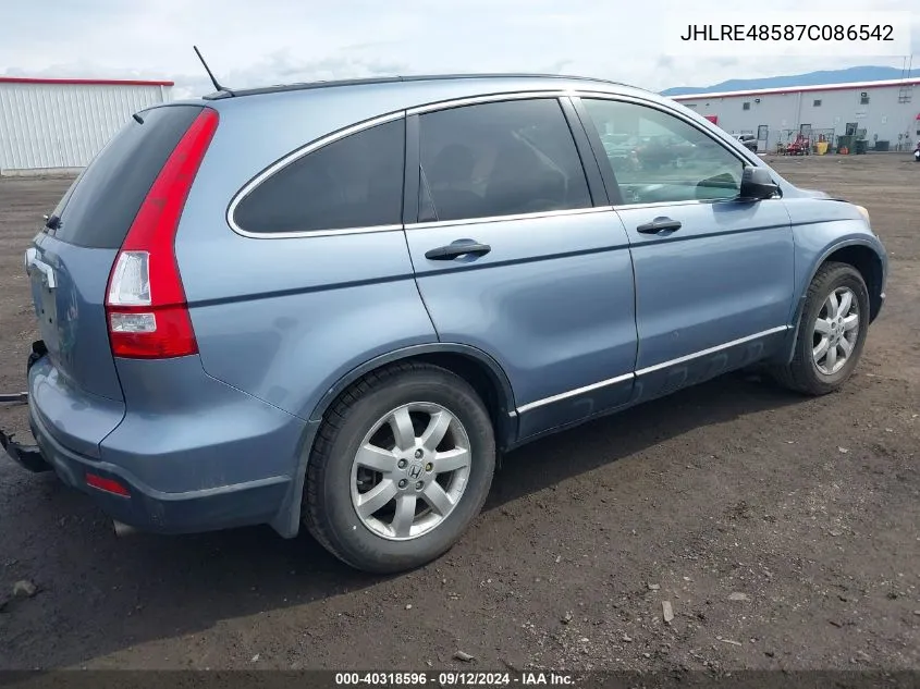 JHLRE48587C086542 2007 Honda Cr-V Ex