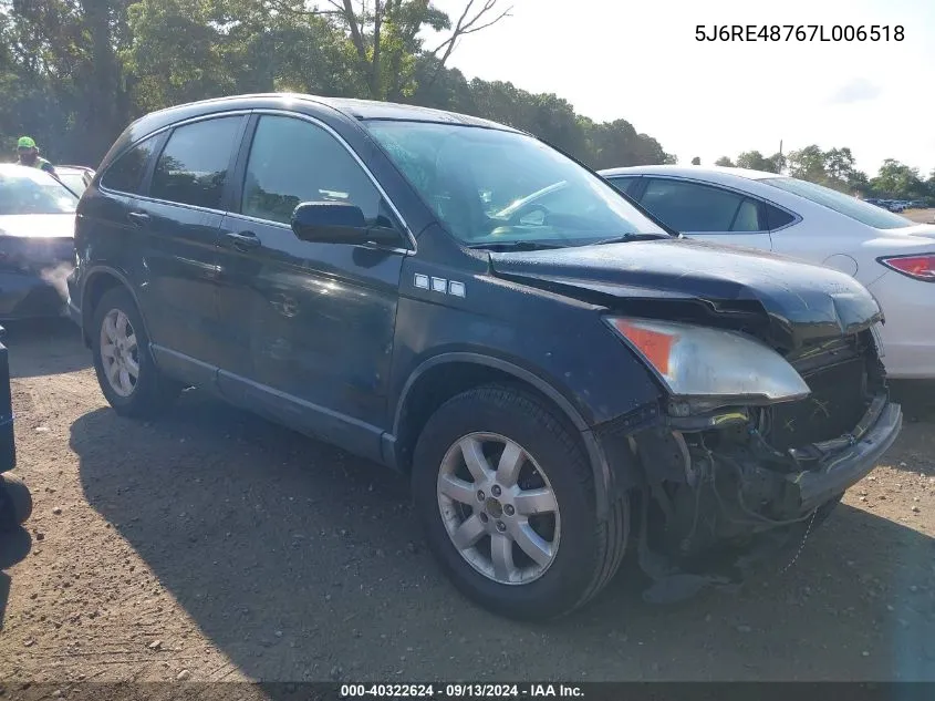 2007 Honda Cr-V Ex-L VIN: 5J6RE48767L006518 Lot: 40322624