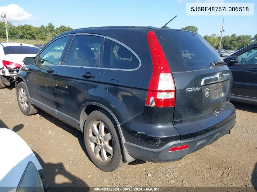 5J6RE48767L006518 2007 Honda Cr-V Ex-L