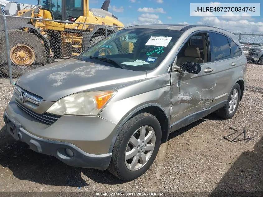 JHLRE48727C034745 2007 Honda Cr-V Ex-L