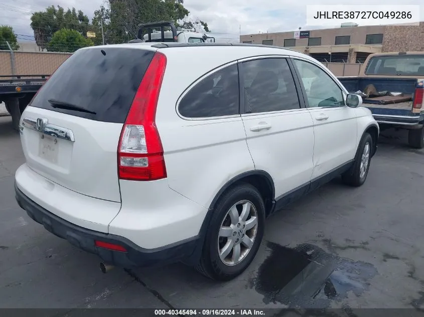 2007 Honda Cr-V Ex-L VIN: JHLRE38727C049286 Lot: 40345494