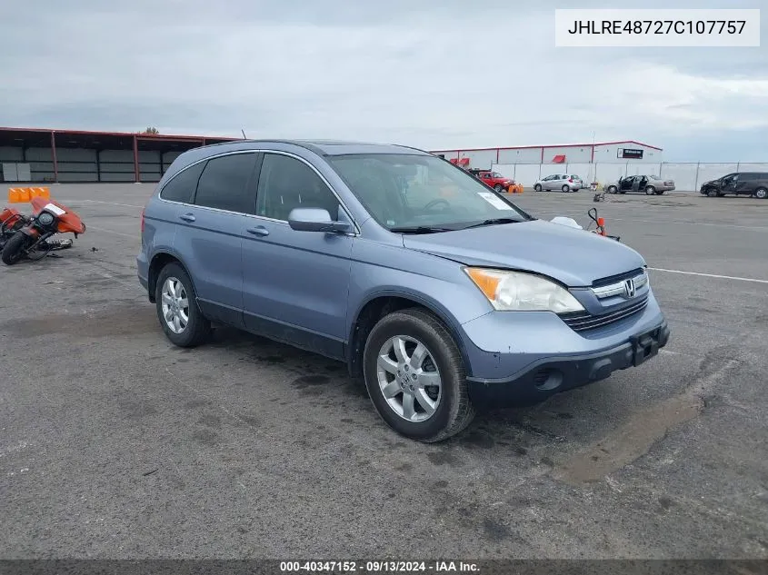 2007 Honda Cr-V Ex-L VIN: JHLRE48727C107757 Lot: 40347152