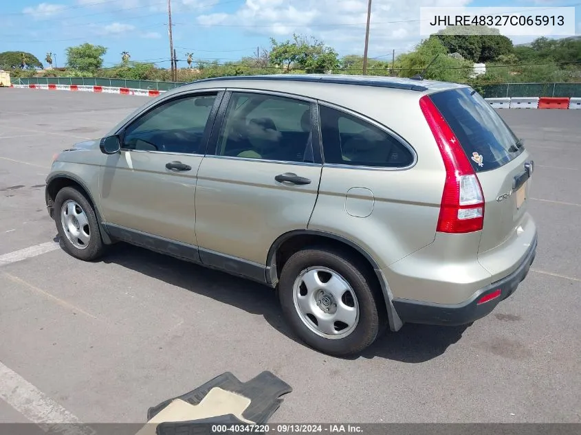 2007 Honda Cr-V Lx VIN: JHLRE48327C065913 Lot: 40347220