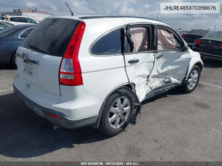 JHLRE485X7C058676 2007 Honda Cr-V Ex