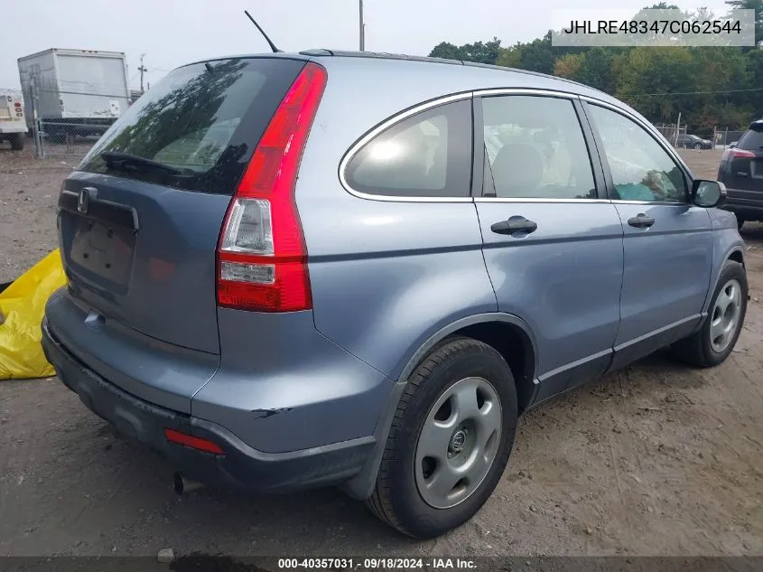 2007 Honda Cr-V Lx VIN: JHLRE48347C062544 Lot: 40357031