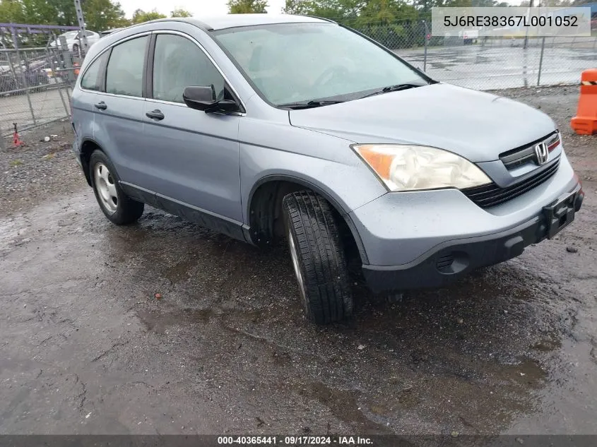 2007 Honda Cr-V Lx VIN: 5J6RE38367L001052 Lot: 40365441