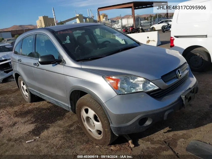 2007 Honda Cr-V Lx VIN: JHLRE48317C095906 Lot: 40369519