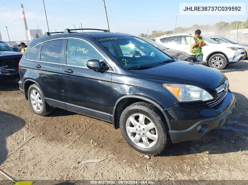 2007 Honda Cr-V Ex-L VIN: JHLRE38737C039592 Lot: 40370050