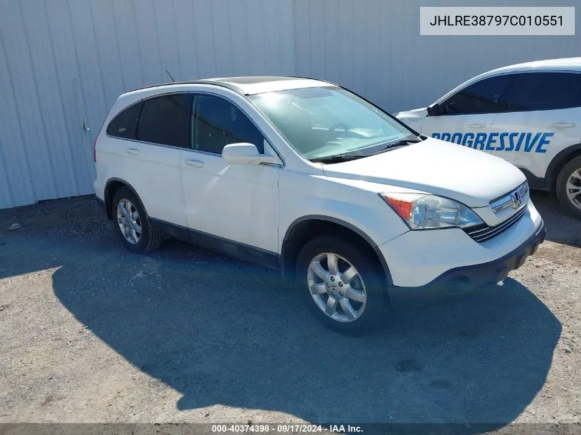 JHLRE38797C010551 2007 Honda Cr-V Ex-L