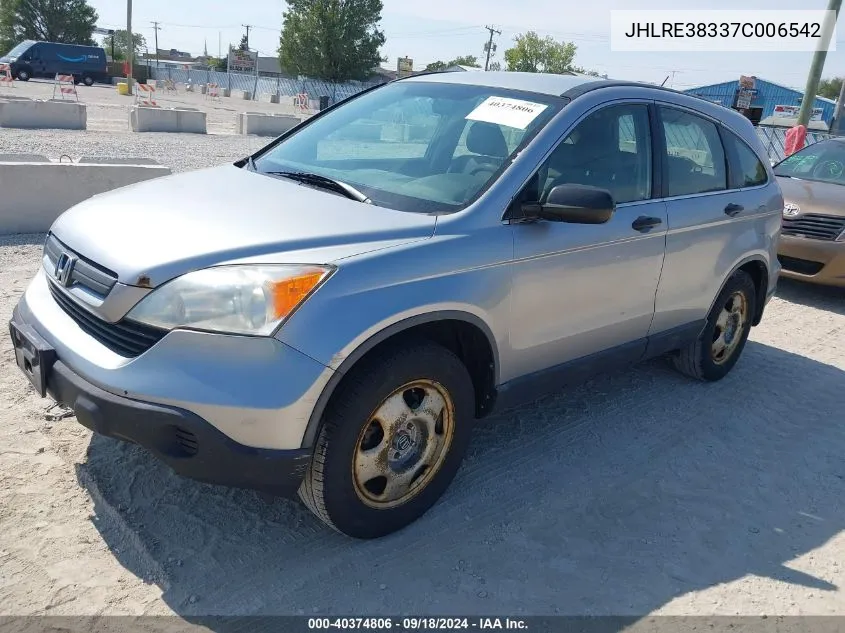 2007 Honda Cr-V Lx VIN: JHLRE38337C006542 Lot: 40374806