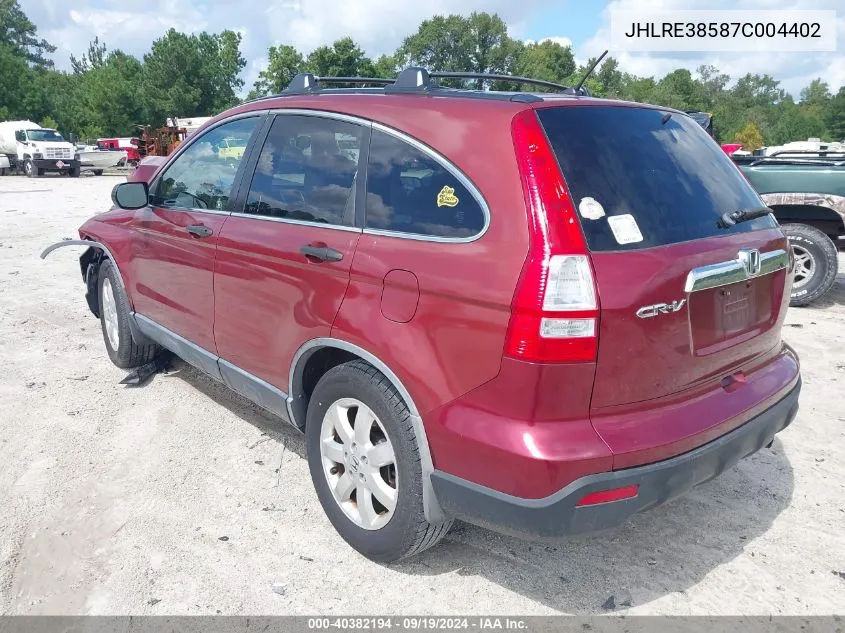 JHLRE38587C004402 2007 Honda Cr-V Ex